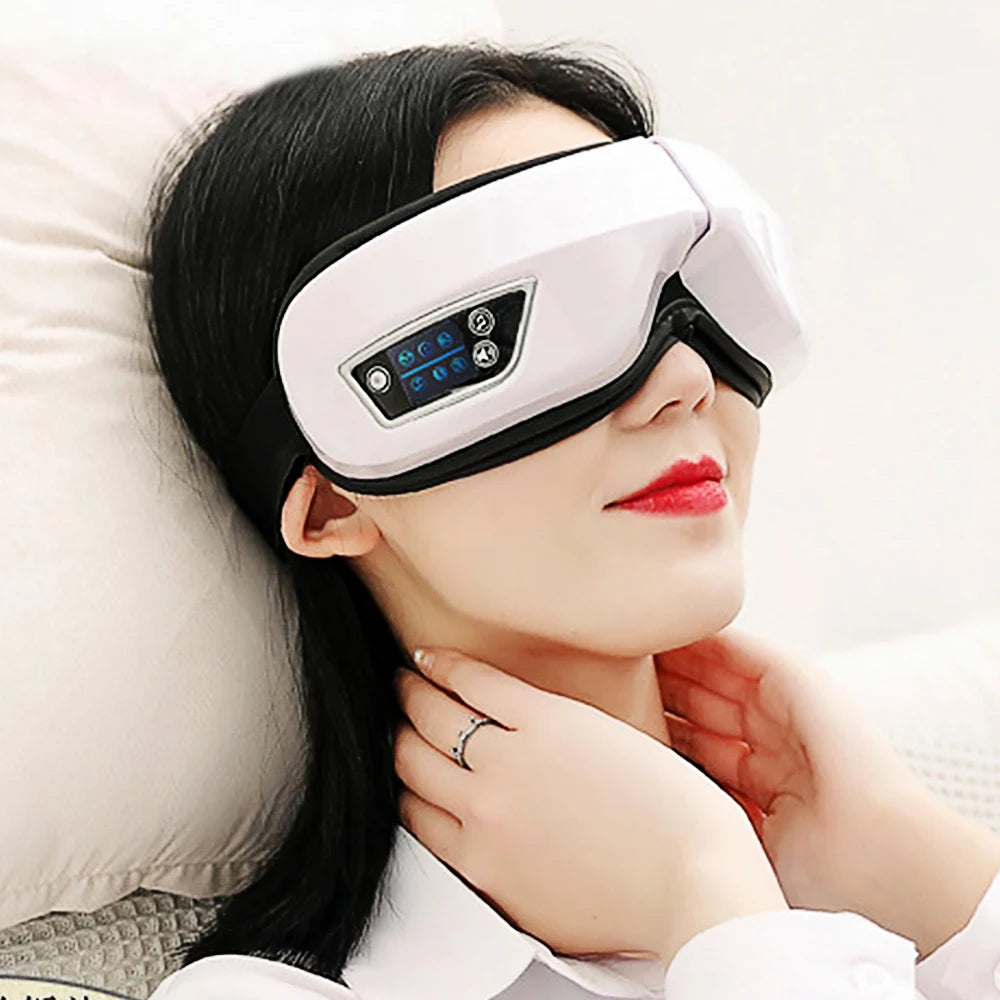 6D Smart Vibration Eye Massage Hot Airbag Compress Bluetooth Music