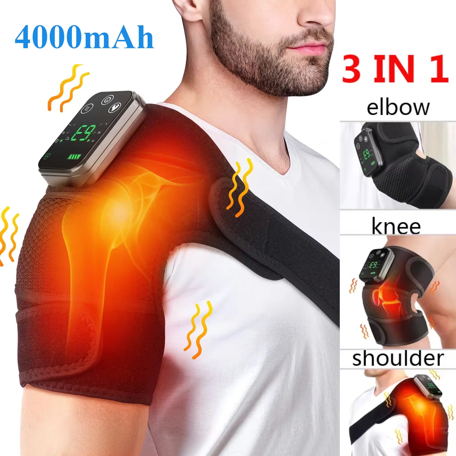 Shouldert Heating Pad 3-Speed Vibration Muscle Relax