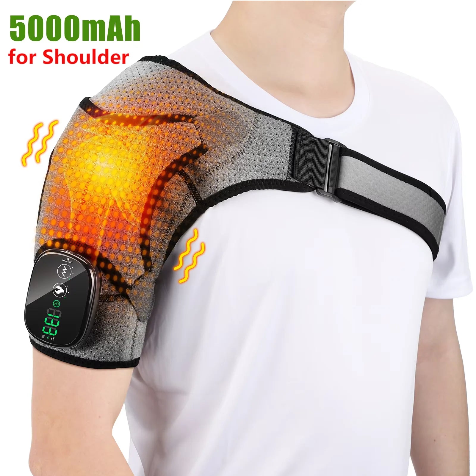 Shouldert Heating Pad 3-Speed Vibration Muscle Relax