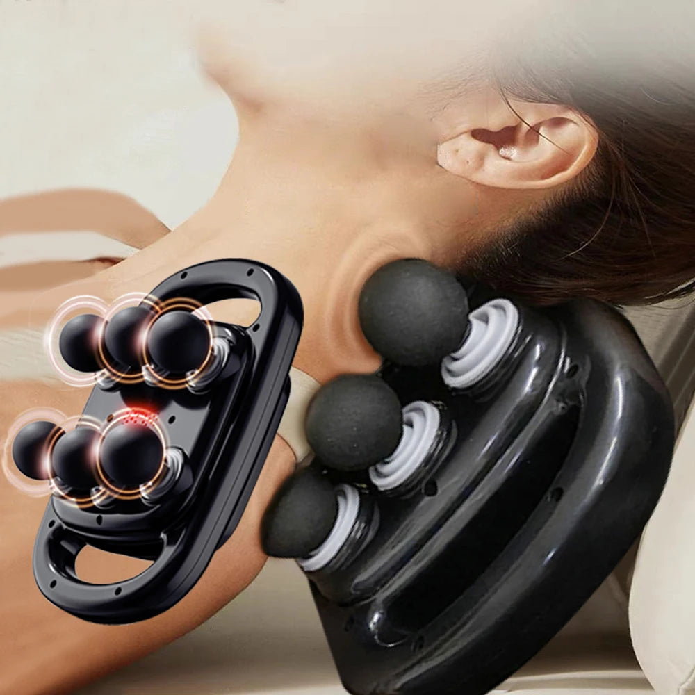 Fascia Gun Six-head Deep High Frequency Vibration  Back Massage